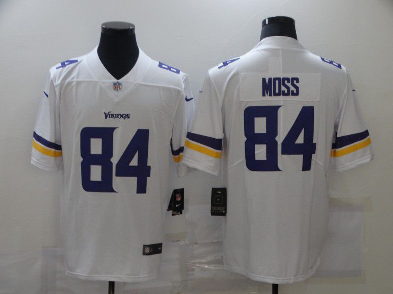 Men Minnesota Vikings #84 Moss White Nike Limited Vapor Untouchable NFL Jerseys->minnesota vikings->NFL Jersey